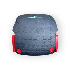 mifold One Grab-and-Go Car Booster Seat - Compact Foldable Travel Black Red